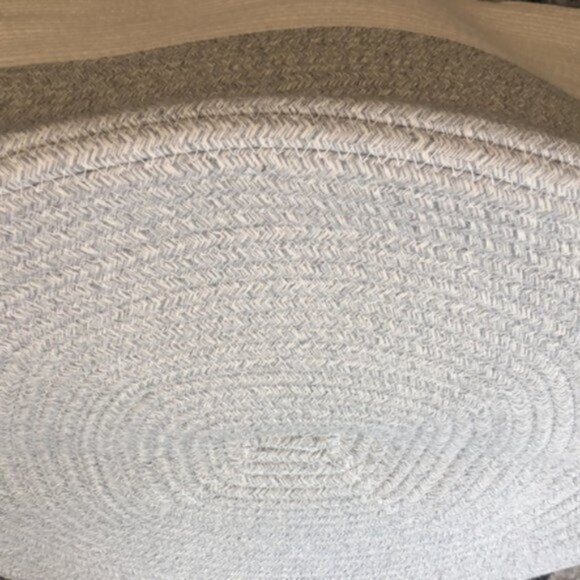 Santorini SALT BY SABRINA Woven Storage Basket XL Cream Grey SALT With Handles - Picture 8 of 9